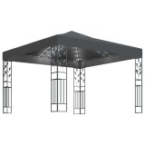 Cumpara ieftin Pavilion cu sir de lumini LED, antracit, 3x3 m