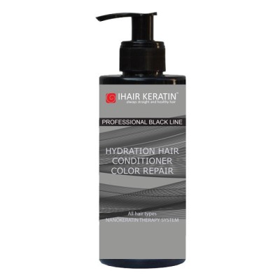 Balsam hidratant Reparator Pentru Par Vopsit Black Line Ihair Keratin 300ml foto