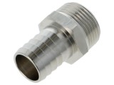 Conector filetat din alamă nichelată 25mm
