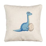 Cumpara ieftin Perna Decorativa Canapea, Model copii, Dinozaur cu oua, 40x40 cm, Cu fermoar