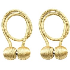 Set pentru prindere perdele si draperii cu 2 magneti decorativi tip snur , accesorii elegante pentru decor interior