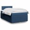 vidaXL Pat box spring cu saltea, albastru, 120x190 cm, material textil 3287401