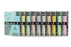 Hartie Color Pentru Copiator A4, 80g/mp, 100coli/top, Double A - 5 Culori Pastel Asortate foto