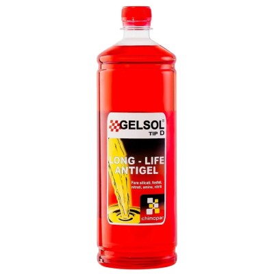 Antigel concentrat G12, Gelsol, tip D, rosu, all seasons, 1 l foto