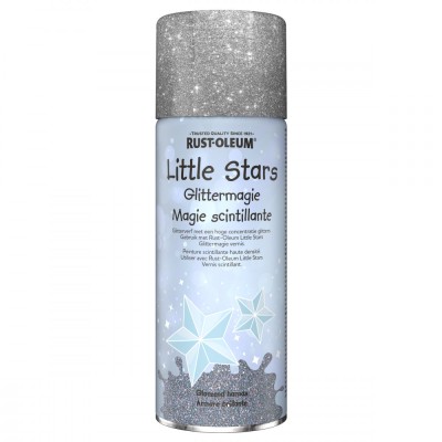 Vopsea cu sclipici mobilier si jucarii, Rust-Oleum, Little Stars, Shiny Armour, Argintiu, 400 ml foto