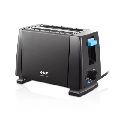 Prajitor de paine Raf, 2 felii, 650 W, 6 nivele de rumenire, Negru foto