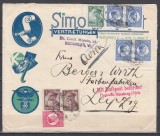 ROMANIA1930 LP 87 REGELE CAROL II POSTA AERIANA LP 96 REGELE CARROL II/PLIC CIRCULAT BUCURESTI-LEIPZIG PRIN AVION 1933, Stampilat