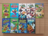 Casete VHS originale - desene animate 42 buc. + Bean + Piatra filozofala. Pokemon 2000 Filmul, Scooby Doo, Woody, Tom si Jerry, Bugs Bunny