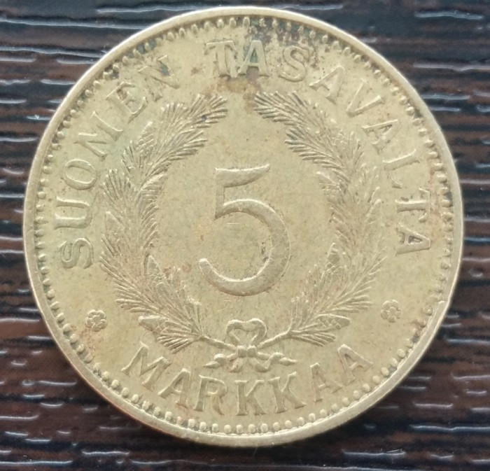 (M1157) MONEDA DIN FINLANDA - 5 MARKKAA 1939