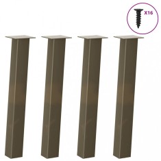 vidaXL Picioare masă consolă, 4 buc., oțel natural, 72 cm 4012507