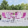 VidaXL Perne de scaun cu spătar &icirc;nalt, 6 buc, roz, țesătură Oxford 377664