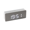 Ceas decorativ, Home, Plastic, 14.5 x 4 x 8 cm, Alb/Bej