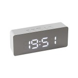Ceas decorativ, Home, Plastic, 14.5 x 4 x 8 cm, Alb/Bej
