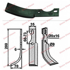 Cutit motocultor 200mm x 35mm (stanga)