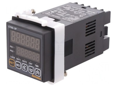 Contor Electronic LED Dual Timp și Impulsuri SPST foto