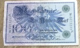 BNKSTR02DE Bancnotă Germania 100 Mărci / Mark 7 Februarie 1908, Serie Verde