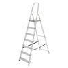 Scara aluminiu, 6 trepte,&nbsp;platforma, max 125 kg, 2.15 m, Drabest