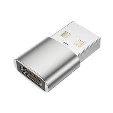 Adaptor mini USB tip C la USB, viteza rapida de transfer - Gri foto