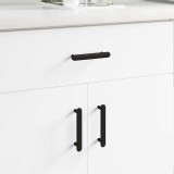 vidaXL M&acirc;ner pentru Dulap 2 pcs Negru 121 x 16.6 x 28.3 mm Fier 864727