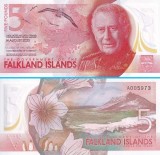 Insulele Falkland (p#NOU-20) 5 Pounds 2025 UNC &#039;Charles III&#039; serie: Puse &icirc;n circulație pe 14 August 2025