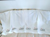 Bordura decorativa Vintage din bumbac cu cusutura manuala - Flori de vara