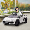 HOMCOM Lamborghini Aventador cu Licenta, Masinuta Electrica pentru Copii cu Usi Fluture, Transport Usor, Telecomanda, Muzica, Claxon de 3-5 ani,Alb