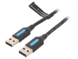 Cablu USB 2.0 A-A nichelat 1,5m PVC, Vention