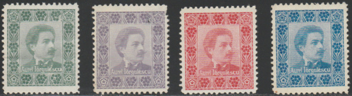 1912 Aurel Iorgulescu, scriitor - set 4 vignete Expozitia Unita