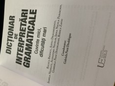 Dictionar de interpretari gramaticale foto