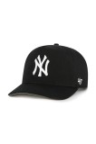 47 brand șapcă de baseball din bumbac MLB New York Yankees culoarea negru, uni, B-FHTCH17GWP-BK