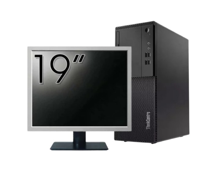 Pachet Second Hand Calculator LENOVO M710T Tower, Intel Core i3-6100 3.70GHz, 8GB DDR4, 256GB SSD, DVD-ROM + Monitor 19 Inch NewTechnology Media