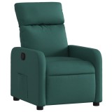 Cumpara ieftin Fotoliu rabatabil, verde inchis, material textil