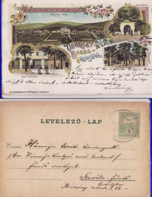 Bogda, Bogda Rigos (Timis) -Colaj, litografie 1898 - rara foto
