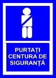 placuta purtati centura de siguranta