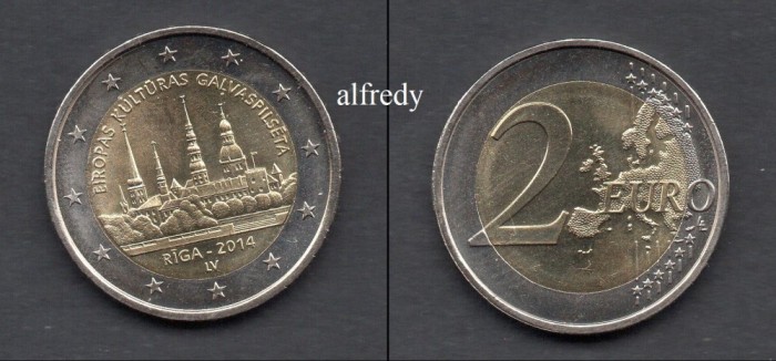 LETONIA 2014, 2 euro, Riga