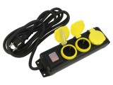 Prelungitor Goobay 3m 3 prize 16A 3G1,5mm&sup2; alb-negru cod 45193