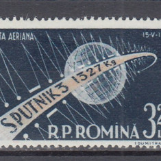 ROMANIA 1958 LP 460 AL III-LEA SATELIT ARTIFICIAL SPUTNIK III MNH