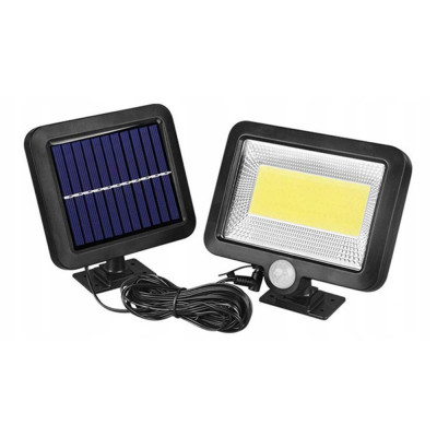 Proiector LED cu panou solar SLF100, senzor de miscare, 40W foto