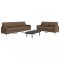 vidaXL Set de canapele, 2 piese, maro, textil