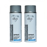 Cumpara ieftin Pachet 2 x Vopsea Spray Brilliante Gri Trafic RAL 7042 400 ml