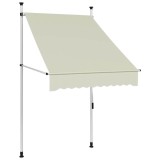 Cumpara ieftin Copertină retractabilă manual, crem, 100 cm