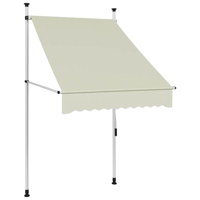 Copertină retractabilă manual, crem, 100 cm
