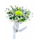 Buchet de Flori Mic Personalizabil cu Plante Uscate (Verde Alb)