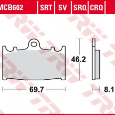 Set placute frana fata TRW MCB602SV - Kawasaki ZXR - ZZR 400-1100 - ZX Ninja 600-900 - Suzuki GSF-GSX