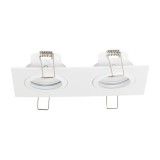 Rama spot dubla Azer GU10 70X2mm, alb, Metsan