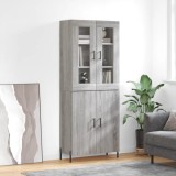 vidaXL Dulap &icirc;nalt, gri sonoma, 69,5x34x180 cm, lemn compozit