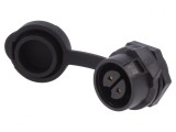 Conector Circular Soclu 16mm 2-PIN Mamă Aurit