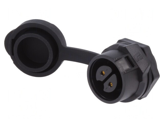 Conector Circular Soclu 16mm 2-PIN Mamă Aurit