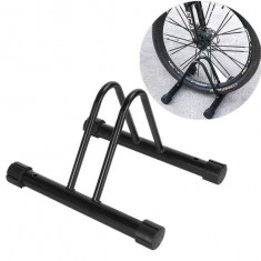 Suport pentru bicicleta, montare sol, portabil, otel, 62 x 31 x 33 cm, negru