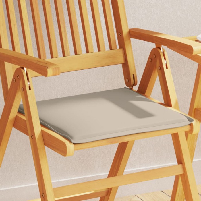 Gossi perna scaun de gradina, 2 buc., taupe, 45x45x2 cm, patrat